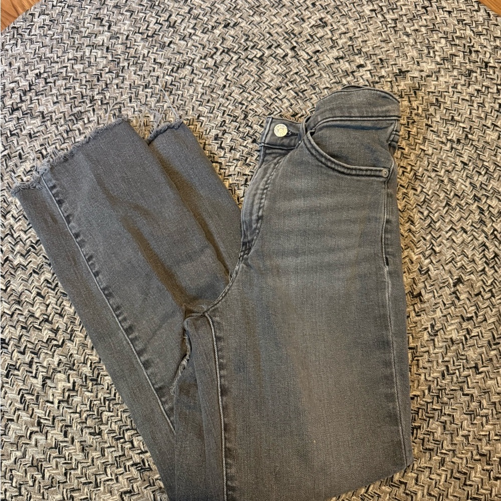 Express Dark Gray Ankle Jeans